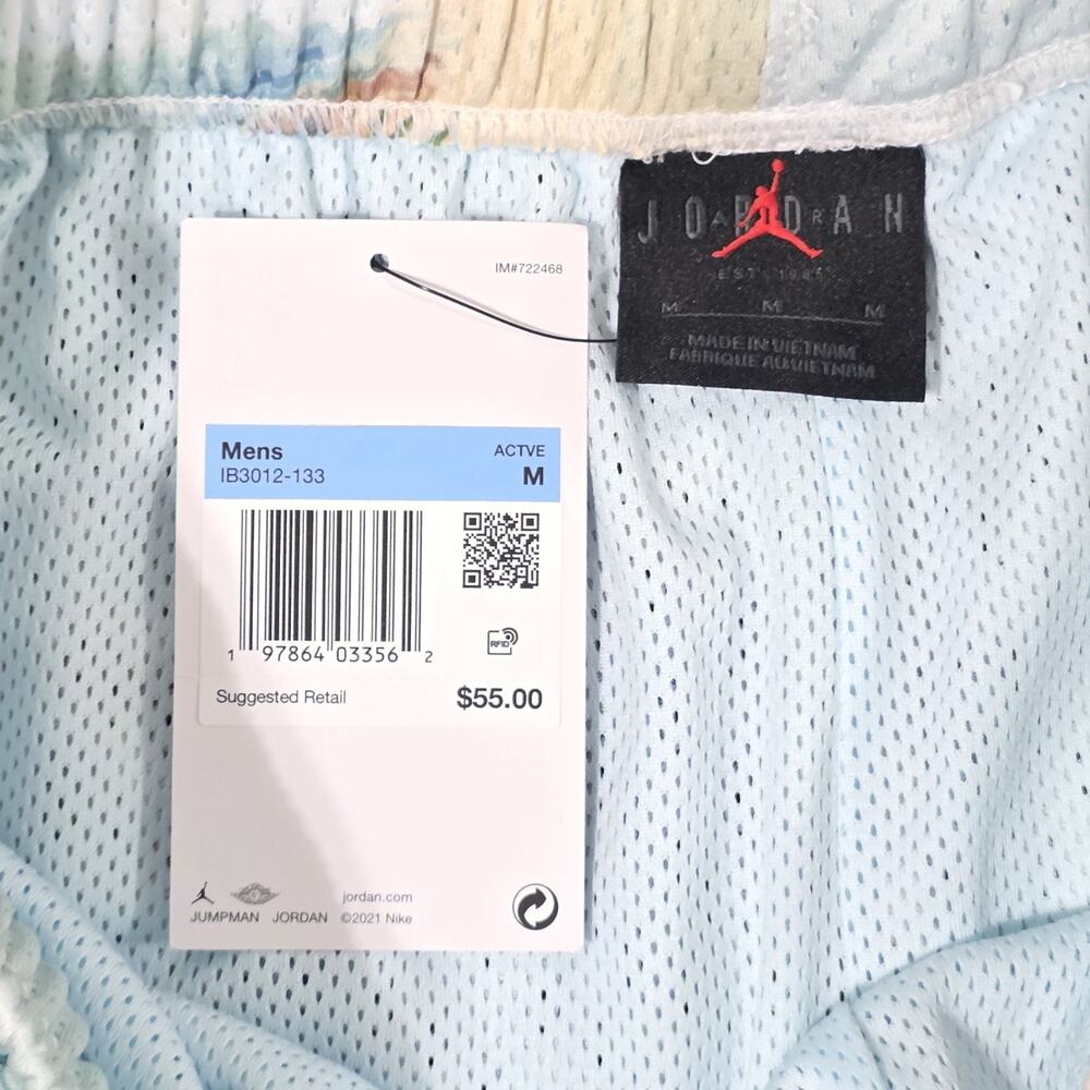 Nike Air Jordan Mesh Tropical Shorts IB3012-133 Men's Size Medium New - Picture 6 of 10